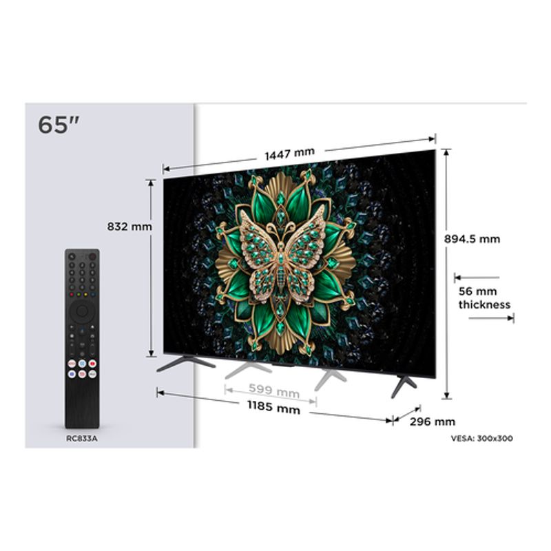 TCL 65C69K TV 65 4K Ultra HD Sølv