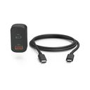 Hama Essential Line Bilstrømsadapter 65Watt 1xUSB-A 2.0 1xUSB-C – billede 1
