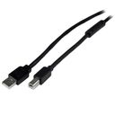 StarTech.com USB 2.0 USB-kabel 20m Sort – billede 1