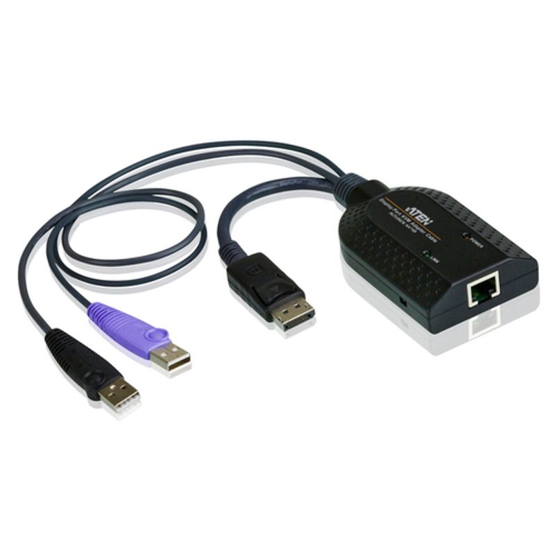 ATEN KA7169 DisplayPort USB Virtual Media KVM Adapter Cable Smart Card Reader (CPU Module) KVM / audio / USB forlænger
