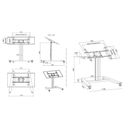 Multibrackets M Public Display Stand 80 HD Wheelbase Single Vogn med hjul LCD display 32-55 – billede 19