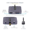 StarTech.com USB C Video Adapter, USB C to HDMI VGA Multiport Adapter w/ 3.5mm Audio Output, 4K 60Hz, HDR, 100W PD 3.0, USB C Monitor Adapter for Laptop, Thunderbolt 3/4 Compatible - USB C Display Travel Adapter (122-USBC-HDMI-4K-VGA) Dockingstation – billede 8