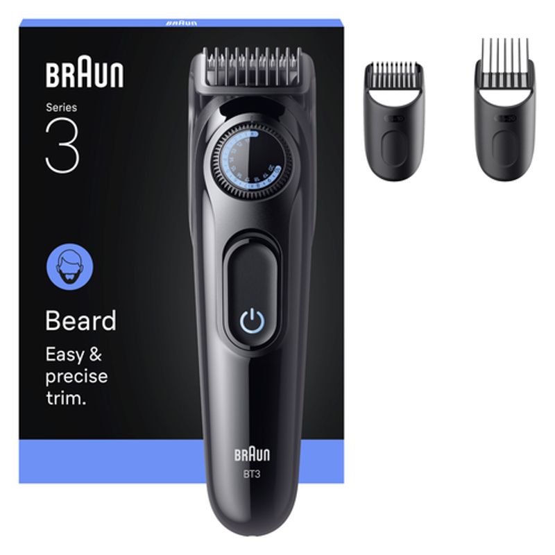 Braun BT3520 skæg trimmer Batteri 40 2 cm Sort, Blå