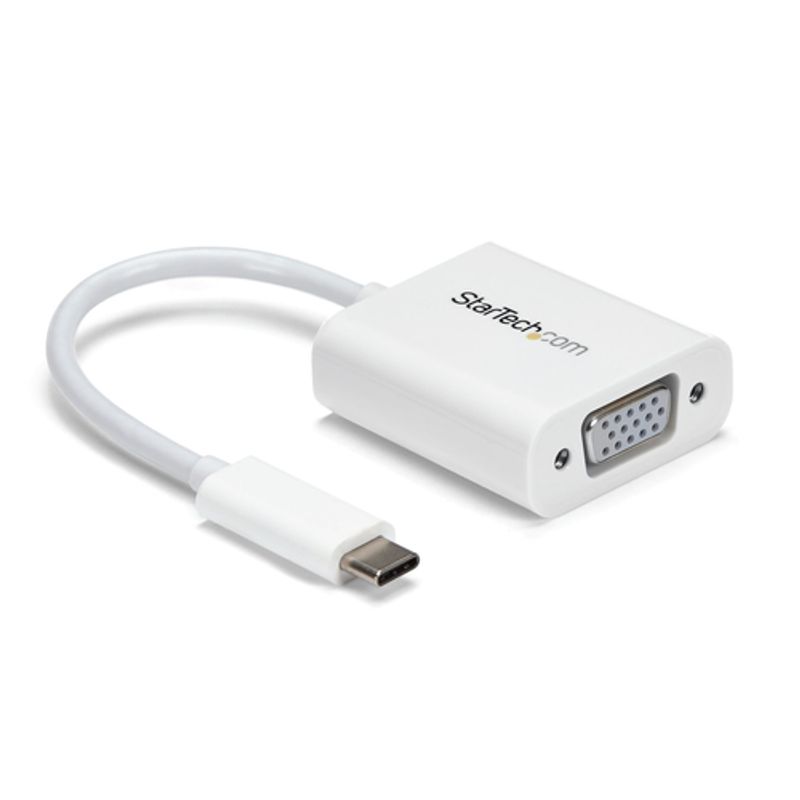 StarTech.com USB-C to VGA Adapter - White - 1080p - Video Converter For Your MacBook Pro / Projector / VGA Display (CDP2VGAW) USB / VGA adapter 17.5m Hvid