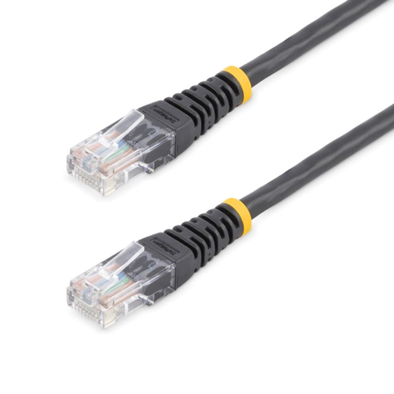 StarTech.com 15m Black Cat5e / Cat 5 Molded Patch Cable CAT 5e Ikke afskærmet parsnoet (UTP) 15m Patchkabel Sort