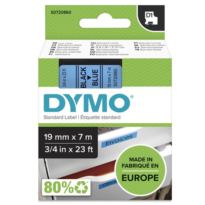DYMO D1 Mærkattape (1,9 cm x 7 m) 1rulle(r)