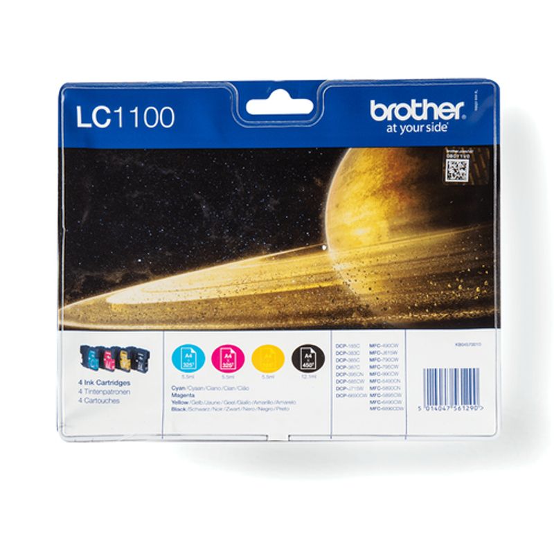 Brother LC 1100 Value Pack Sort Gul Cyan Magenta