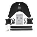 StarTech.com Vertical Dual Monitor Stand - Supports Monitors to 27 - Adjustable - Computer Monitor Stand for Double Stacked VESA Monitors - Black (ARMBARDUOV) Stativ 2 skærme 13-27 – billede 6