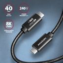AXAGON USB4 Gen3x2 USB Type-C kabel 1m Sort – billede 3