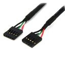 StarTech.com 24in Internal 5 pin USB IDC Motherboard Header Cable F/F - USB cable - 5 pin IDC (F) to 5 pin IDC (F) - USB 2.0 - 2 ft - black - USBINT5PIN24 USB-kabel 60.7cm Sort – billede 1