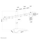 Neomounts FPMA-D550DD Stativ 2 LCD displays 10-32 – billede 11