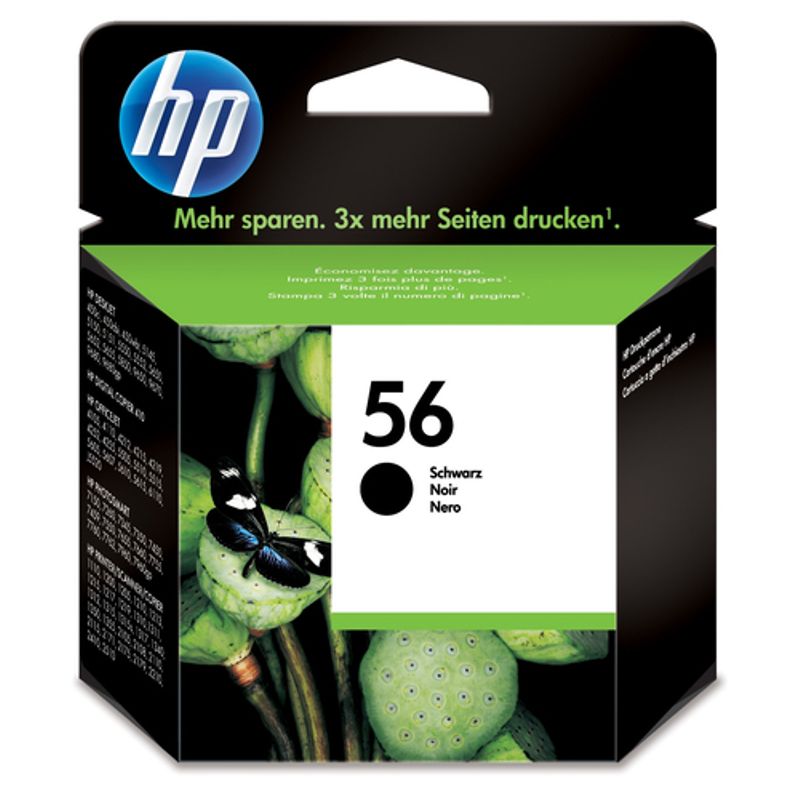 HP 56 Sort 520 sider Blæk C6656AE