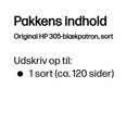 HP 305 Black Original Sort 120 sider Blæk – billede 2