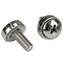 StarTech.com Rack Screws - 20 Pack - Installation Tool - 12 mm M5 Screws - M5 Nuts - Cabinet Mounting Screws and Cage Nuts (CABSCRWM520) Skruer og møtrikker for rack Sølv – billede 2