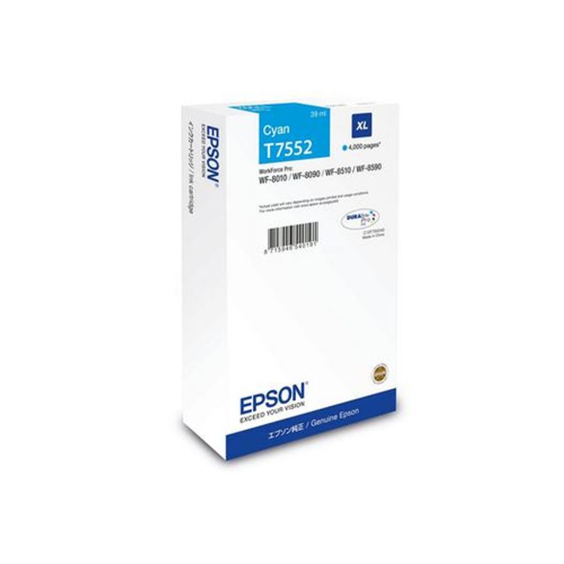 Epson T7552 Cyan 4000 sider Blæk