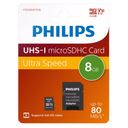 Philips FM08MP45B microSDHC 8GB 80MB/s – billede 2
