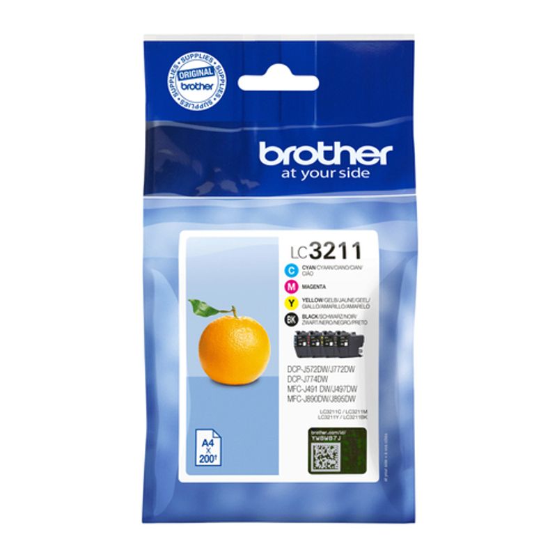 Brother LC 3211 Value Pack Sort Gul Cyan Magenta