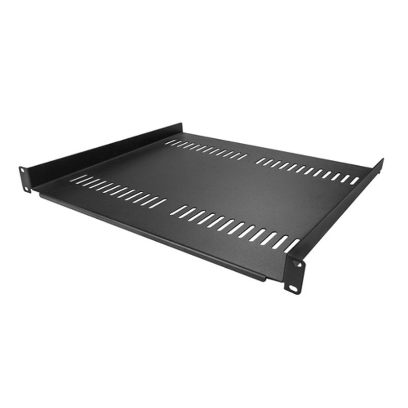 StarTech.com 2-Pack 1U Server Rack Shelf, Vented, 44lb Capacity, 16 Deep (CABSHELF116V2PK) Rackhylde Sort