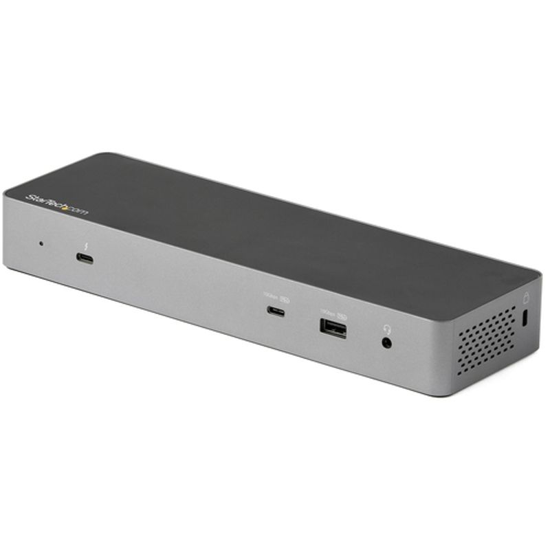 StarTech.com Thunderbolt 3 Dock with USB-C Host Compatibility, Dual 4K 60Hz DisplayPort 1.4 or Dual HDMI 2.0 Monitors, Single 8K, TB3/USB-C Laptop Docking Station, 96W PD, 5x USB, 10Gbps - 96W Power Delivery (TB3CDK2DHUE) USB-C 3.2 Gen 2 / Thunderbolt 3 D