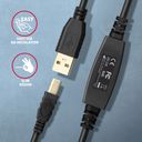 Axagon ADR-220B USB 2.0 A-M -> B-M active connecting/repeater cable 20m - Kabel - Digital/Daten USB-A to USB-B 20m Sort – billede 4