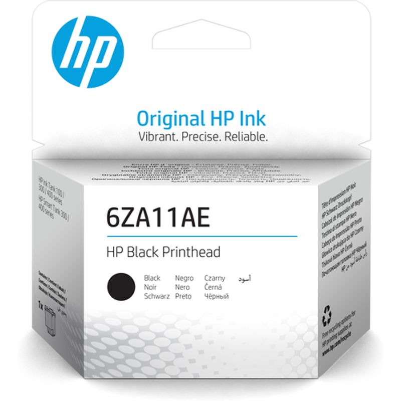 HP Printhoved Blækprinter Sort 6ZA11AE