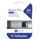Verbatim Store 'n' Go Secure Pro 64GB USB 3.0 Sølv – billede 3