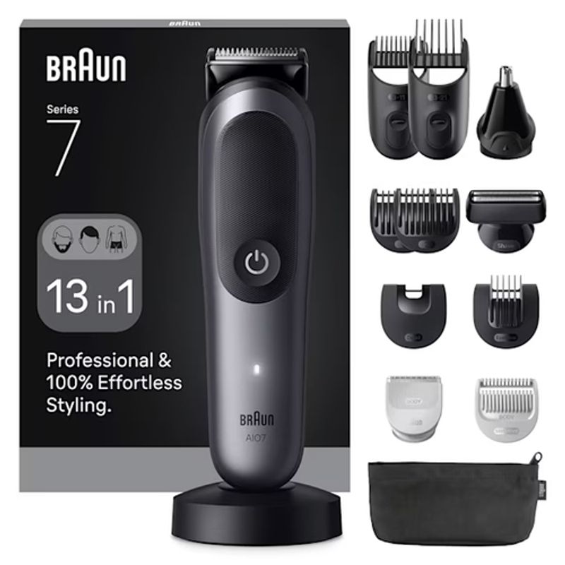 Braun All-in-One Series 7 AIO7560 Trimmer Sort Grå