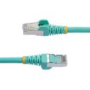 StarTech.com 2m CAT6a Cable - Aqua - Low Smoke Zero Halogen (LSZH) - 10GbE 500MHz 100W ++ Snagless RJ-45 w/Strain Reliefs S/FTP Network Patch Cord CAT 6a S/FTP 2m Patchkabel Akvamarin – billede 3