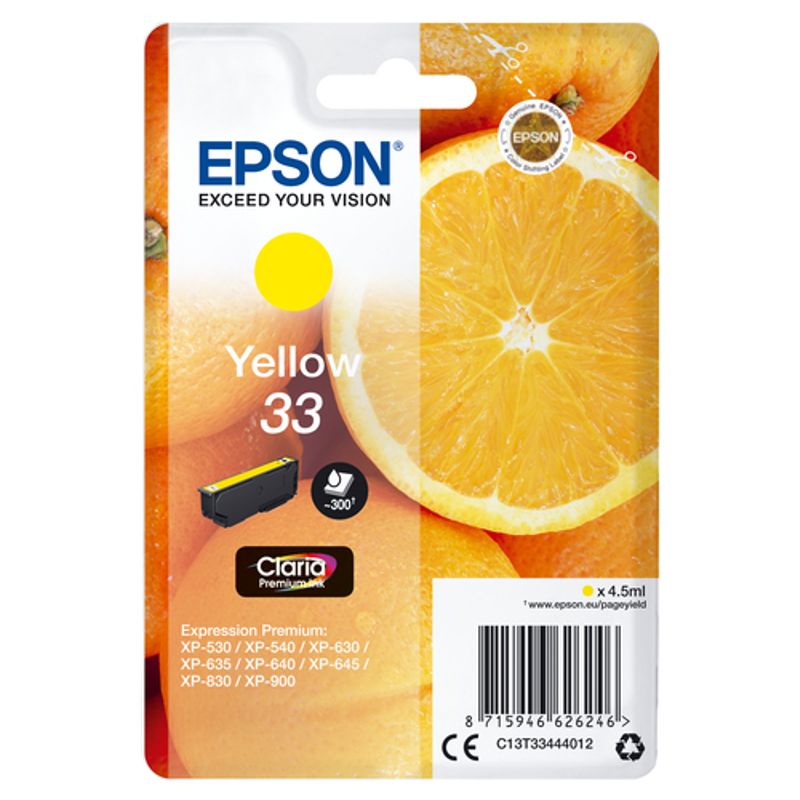 Epson 33 Gul Blæk C13T33444022