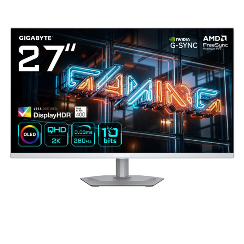GIGABYTE MO27Q2A ICE 68,58cm 27Zoll QDOLED Monitor 2560x1440 QHD 280Hz 250cd/m