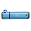 Kingston IronKey Vault Privacy 50 Series 64GB USB 3.2 Gen 1 USB stick Blå – billede 1