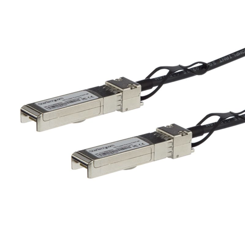 StarTech.com MSA Uncoded Compatible 1m 10G SFP to SFP Direct Attach Cable - 10 GbE SFP Copper DAC 10 Gbps Low Power Passive Twinax Dobbelt-axial 1m 10GBase-kabel til direkte påsætning Sort