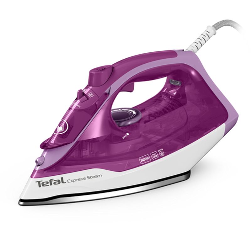 Tefal Express Steam FV2836E0 Dampstrygejern 2400W Lilla Hvid