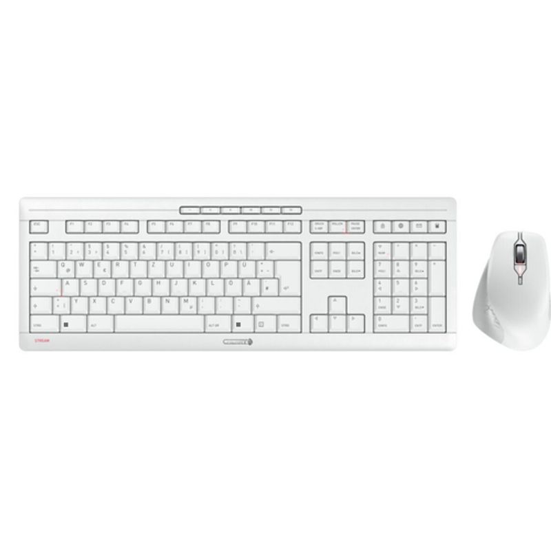 CHERRY STREAM DESKTOP COMFORT Sæt med mus og tastatur Saks Trådløs Tysk