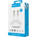 Sandberg 20 pin DisplayPort han -> 20 pin DisplayPort han 2 m Hvid – billede 3
