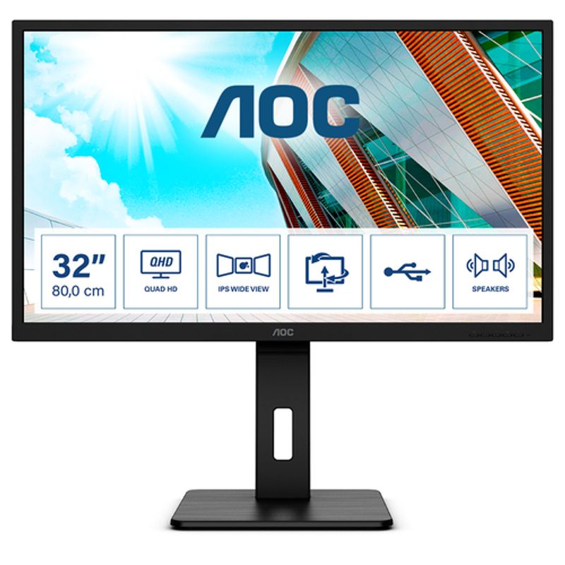 AOC Q32P2 31.5 IPS 2560 x 1440 (2K) HDMI DisplayPort 75Hz