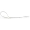 StarTech.com 10cm(4) Cable Ties, 2mm(1/16) wide, 22mm(7/8) Bundle Diameter, 8kg(18lb) Tensile Strength, Nylon Self Locking Zip Ties with Curved Tip, 94V-2/UL Listed, 100 Pack, White - Nylon 66 Plastic - TAA (CBMZT4N) 10.16cm Hvid – billede 3