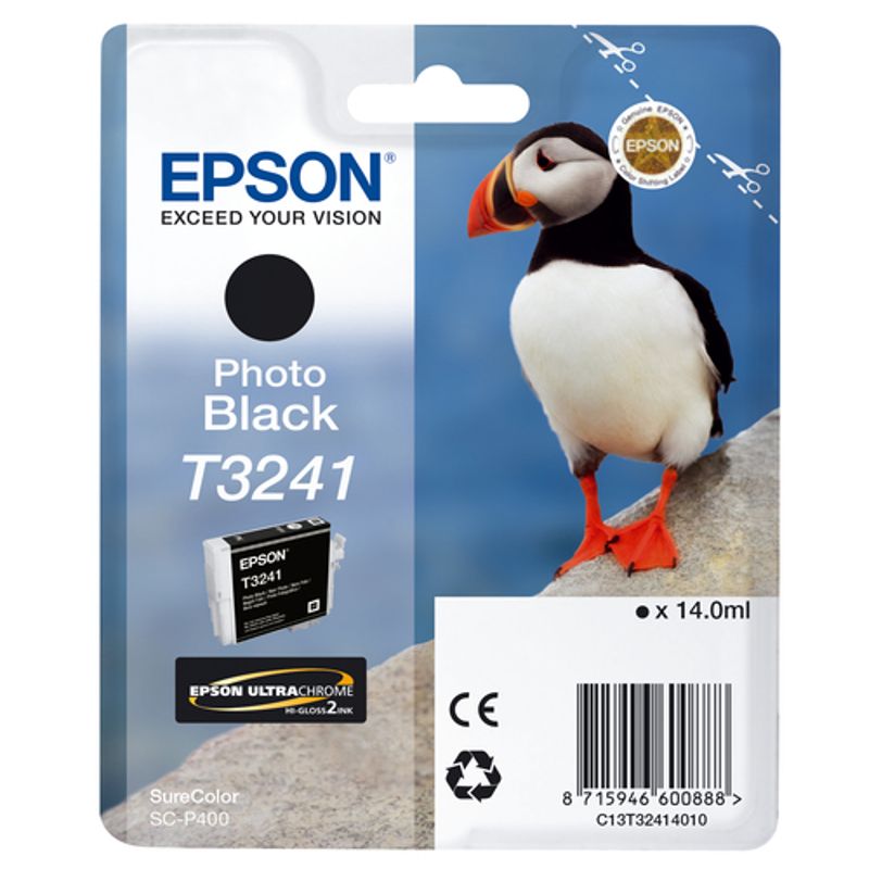 Epson T3241 Sort Blæk C13T32414010