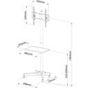 TECHly TROLLEY Vogn med hjul Fladt panel 23-55 – billede 3