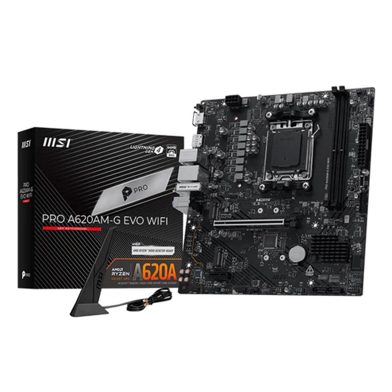 MSI Pro A620AM-G Evo (A620,AM5,mATX,DDR5)
