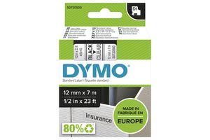 DYMO D1 Mærkattape (1,2 cm x 7 m) 1kassette(r) S0720500