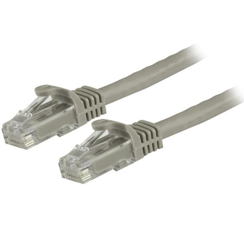StarTech.com 1.5m CAT6 Ethernet Cable, 10 Gigabit Snagless RJ45 650MHz 100W PoE Patch Cord, CAT 6 10GbE UTP Network Cable w/Strain Relief, Grey, Fluke Tested/Wiring is UL Certified/TIA - Category 6 - 24AWG (N6PATC150CMGR) CAT 6 Ikke afskærmet parsnoet (UT