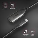Axagon RVC-HI2M USB-C -> HDMI 0,25m – billede 7