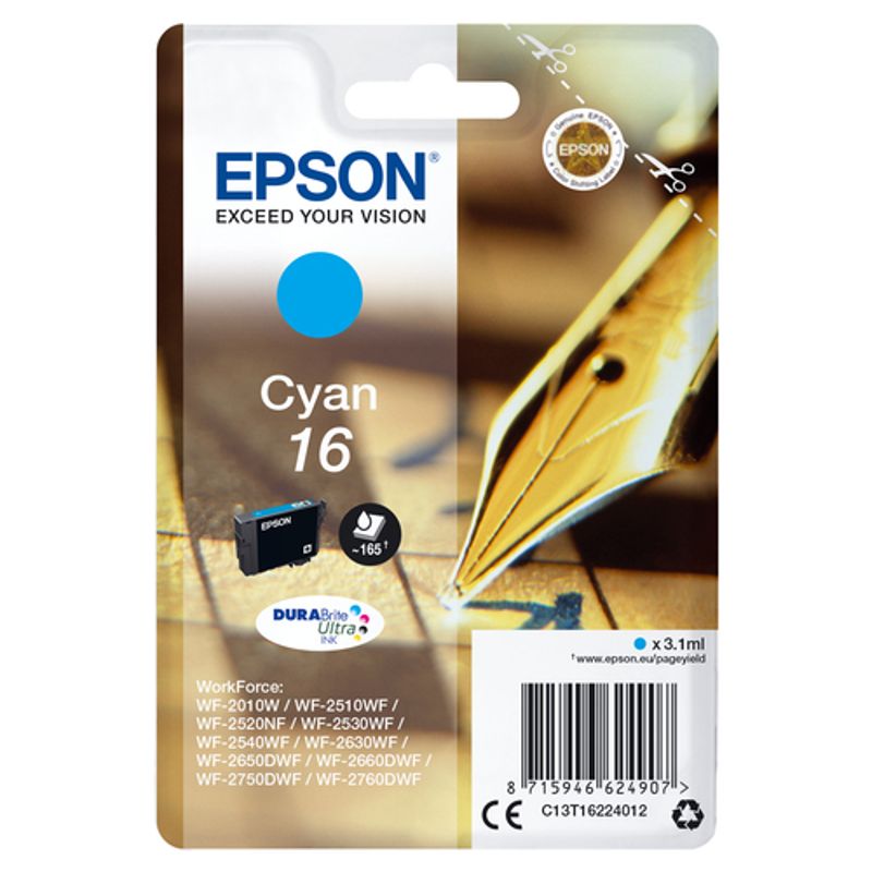 Epson 16 Cyan 165 sider