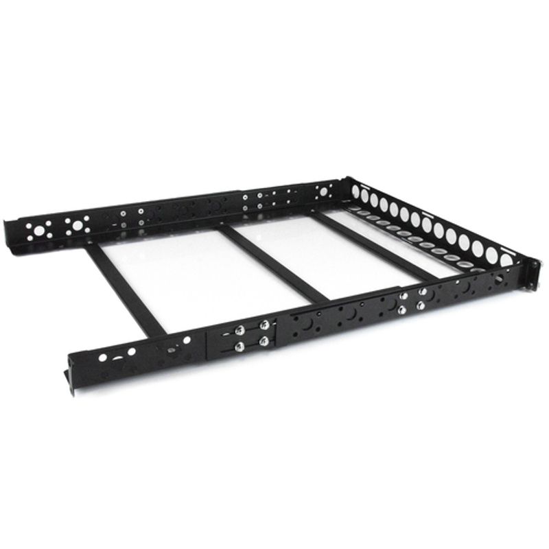 StarTech.com 1U Universal Server Rack Rails - TAA Compliant Adjustable Depth Server Mounting Rails - 19inch Rack Mount Rails (UNIRAILS1U) Rack-spor Sort