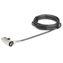 StarTech.com 6.5’ (2m) Laptop Cable Lock, 4 Digit Combination Laptop/Desktop Security Cable Lock for Wedge Slot Computers/Laptops, Anti-Theft Vinyl-Coated Steel Combo Cable Lock, Portable - Wedge Slot Laptop Lock (LTLOCKNBL) Sikkerhedskabelslås – billede 1