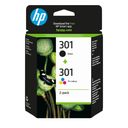 HP 301 2-pack Black/Tri-color Original Ink Cartrid – billede 1
