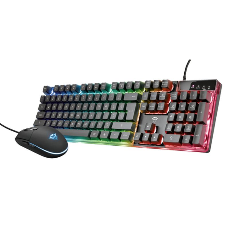 Trust GXT 838 Azor Tastatur RGB Kablet Tjekkisk, Slovakisk