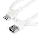 StarTech.com 2m USB A to USB C Charging Cable, Durable Fast Charge & Sync USB 2.0 to USB Type C Data Cord, Rugged TPE Jacket Aramid Fiber M/M 3A White, Samsung S10, S20, iPad Pro, Pixel - Heavy Duty and Rugged USB Type-C kabel 2m Hvid – billede 5