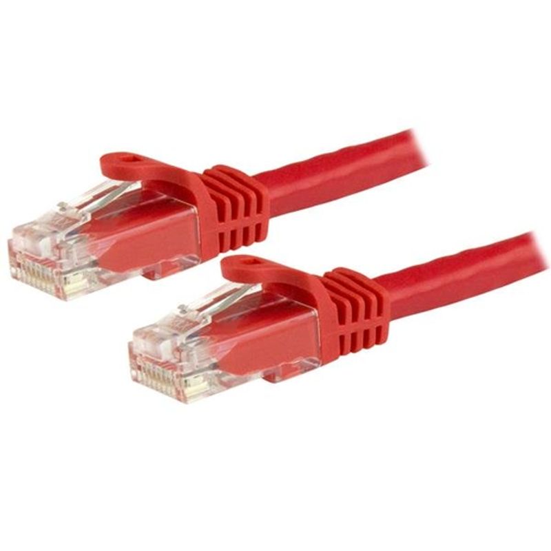 StarTech.com 5m CAT6 Cable - Red Snagless CAT 6 Wire - 100W RJ45 UTP 650MHz Category 6 Network Patch Cord UL/TIA (N6PATC5MRD) CAT 6 Ikke afskærmet parsnoet (UTP) 5m Patchkabel Rød